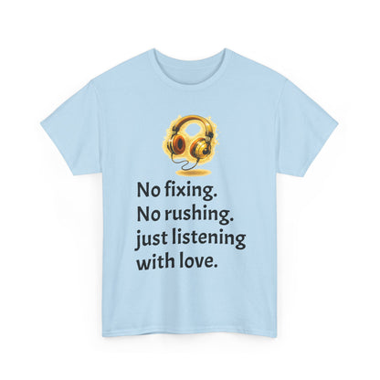 Listening With Love — Retro Headphone Glow Unisex Tee