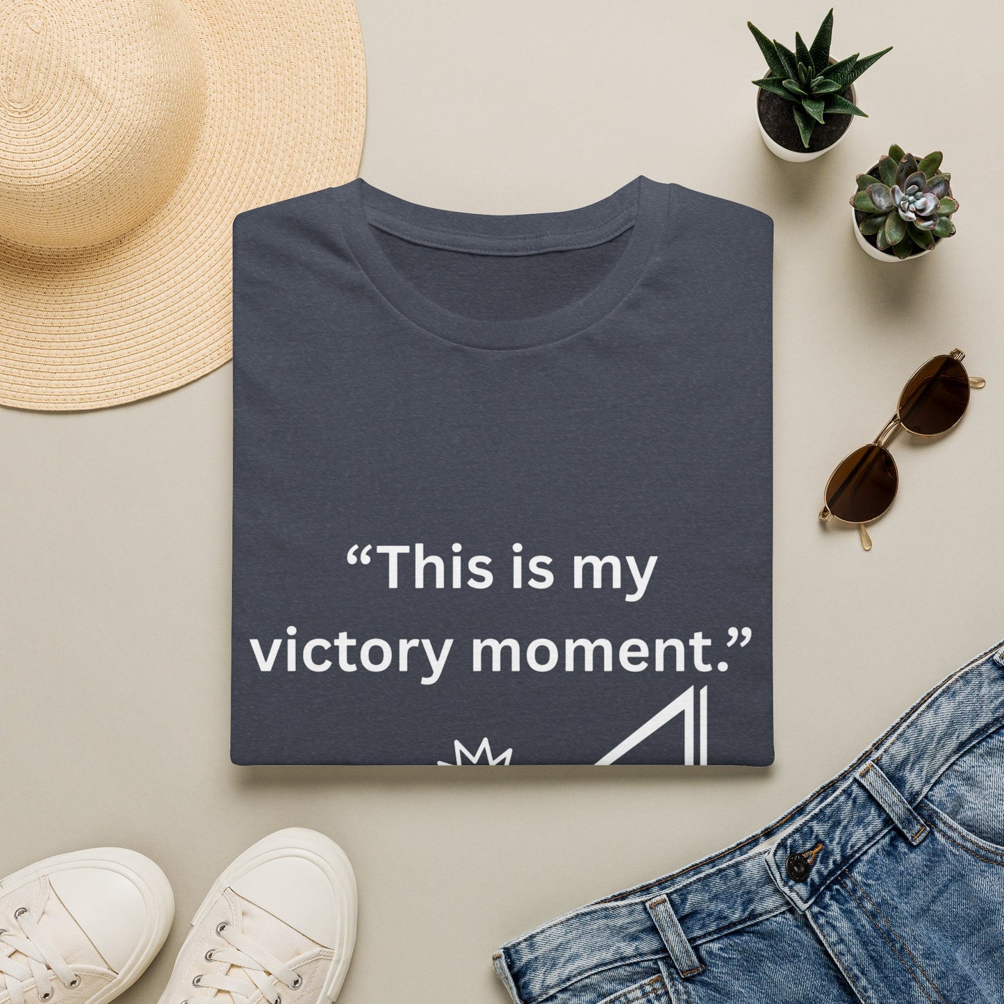 "This Is My Victory Moment" — Inspirational Unisex Tee (White Print)