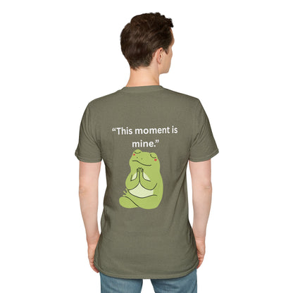 "This Moment Is Mine" — Unisex Softstyle Tee (White Print)