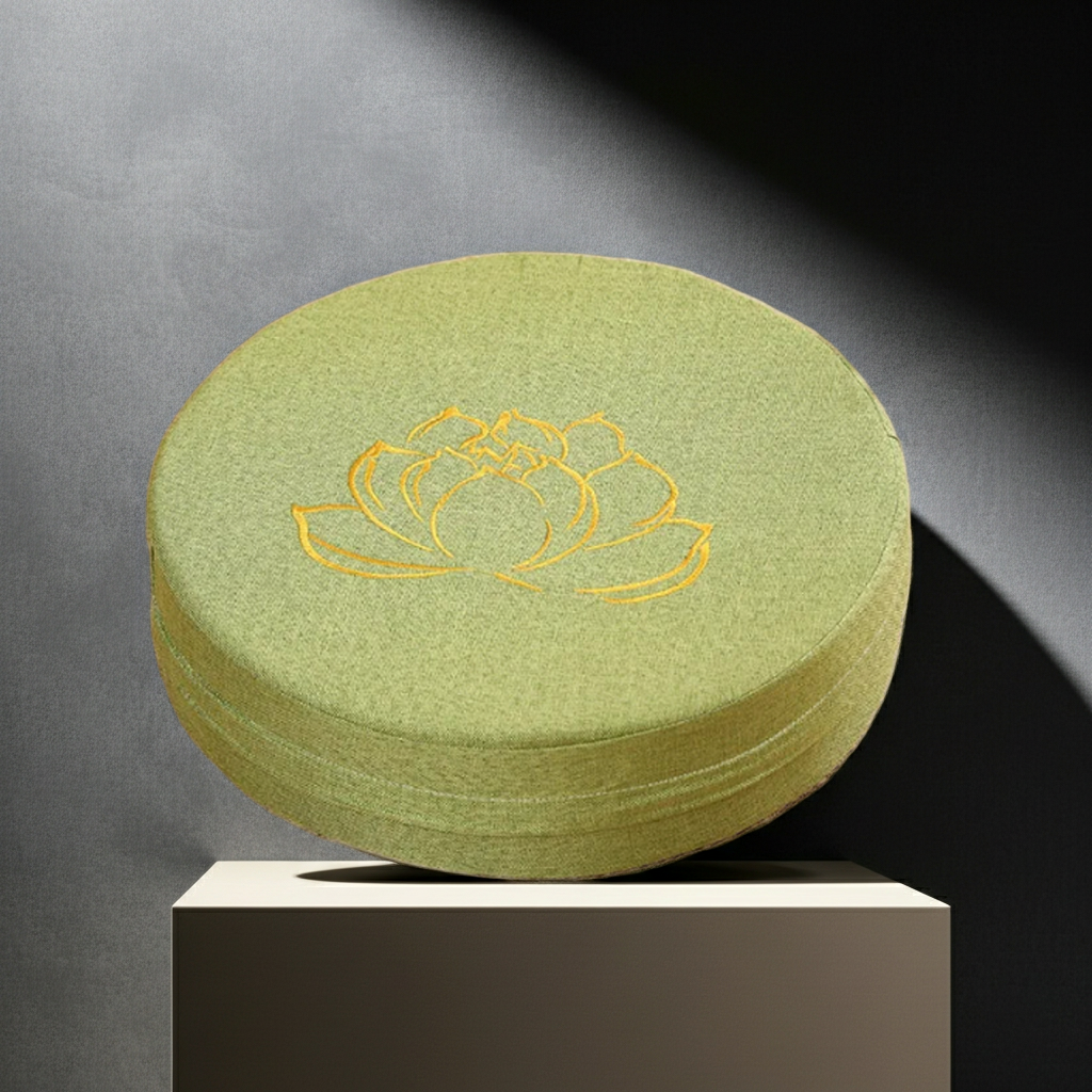 40cm Round Lotus Meditation Cushion Linen Yoga Floor Pillow Backrest Tatami Seat