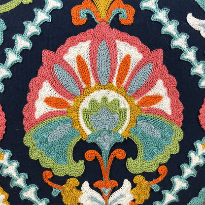 Embroidered Fringe Boho Pillowcase – Vintage Cotton Cushion Cover