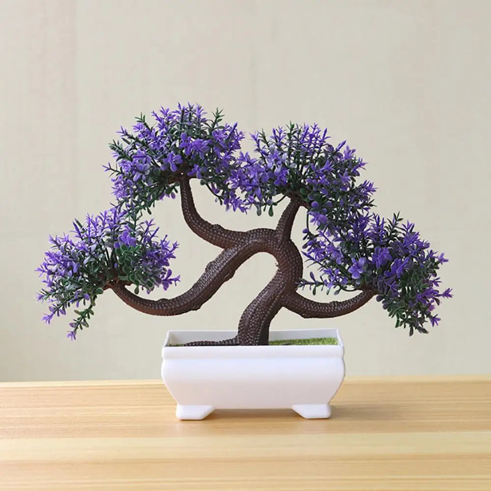 Artificial Pine Bonsai Tree in Small Pot for Home and Hotel Garden Decoration