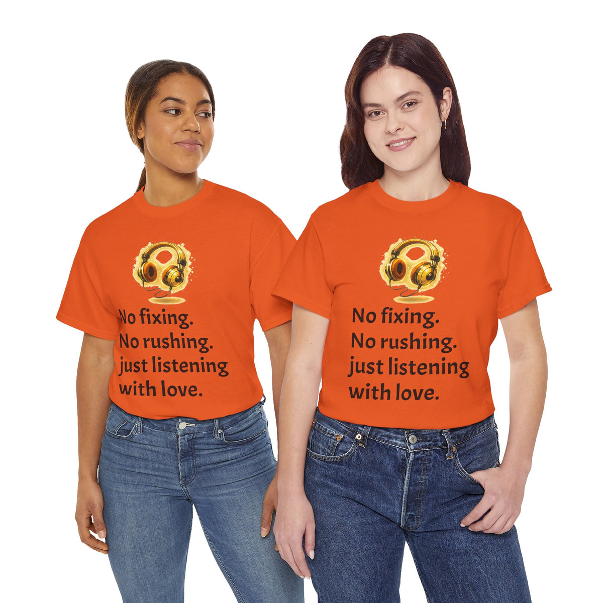 Listening With Love — Retro Headphone Glow Unisex Tee