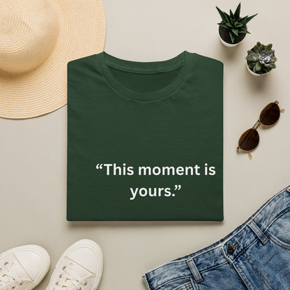 "This Moment Is Yours" — Heart Hands Unisex Softstyle Tee (White Print)