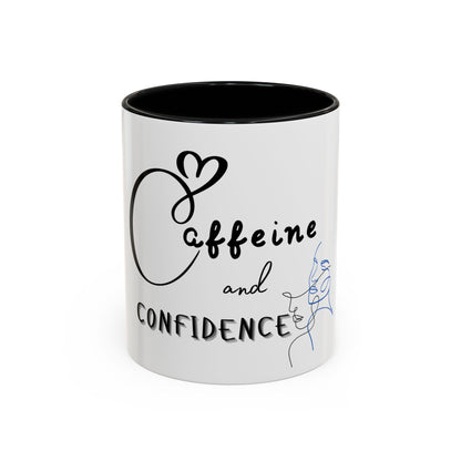 Caffeine and Confidence Mug – Motivational Coffee Cup for Home or Office