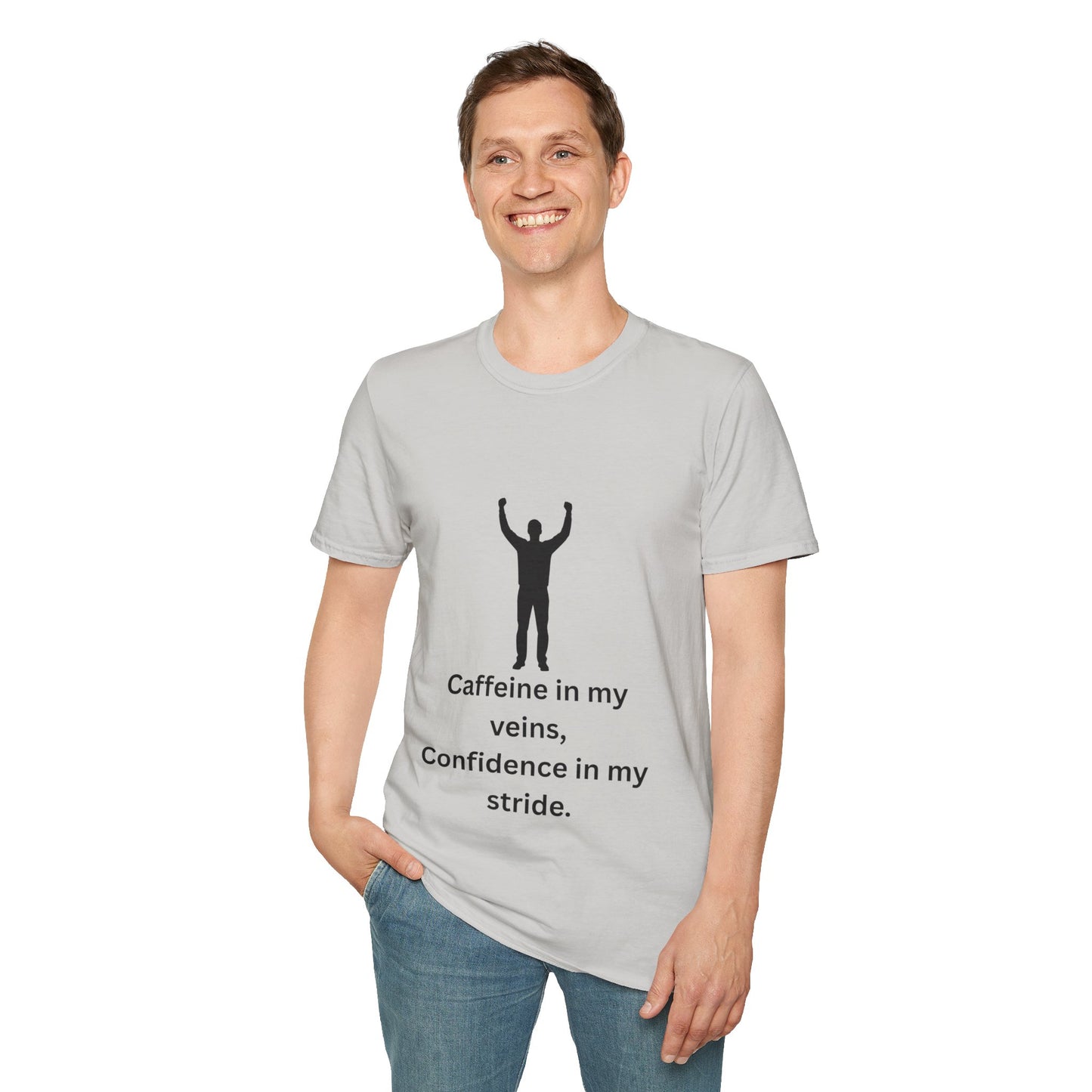 “Caffeine In My Veins, Confidence In My Stride” Tee Shirt
