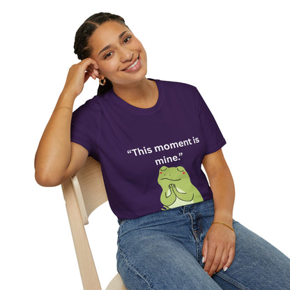 "This Moment Is Mine" — Unisex Softstyle Tee (White Print)