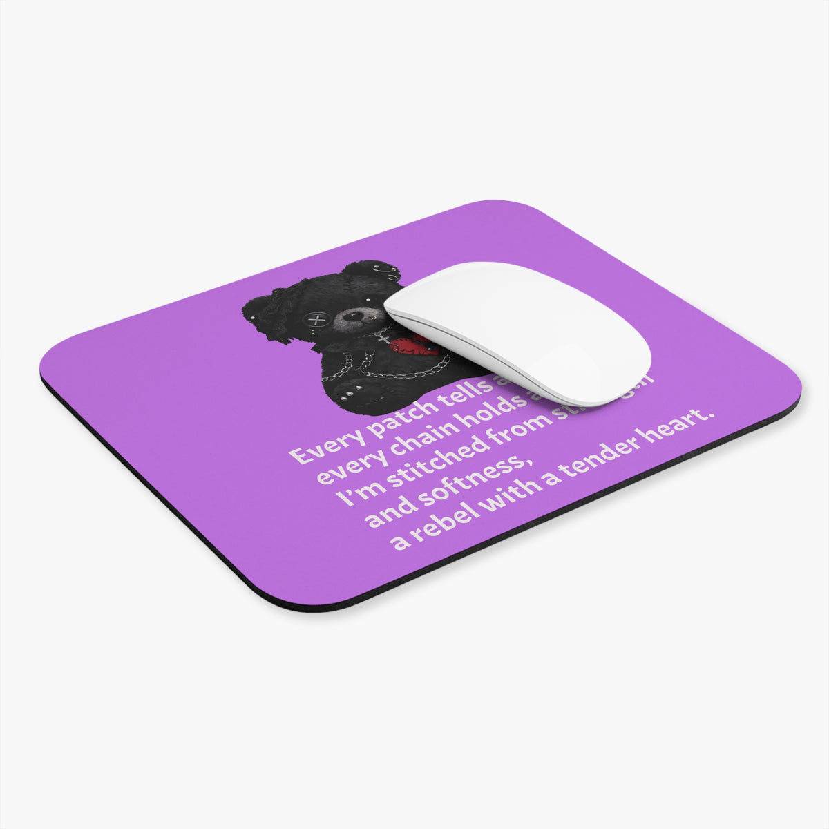 Built from Broken pieces— A Mouse Pad for Gentle Strength Light Purple