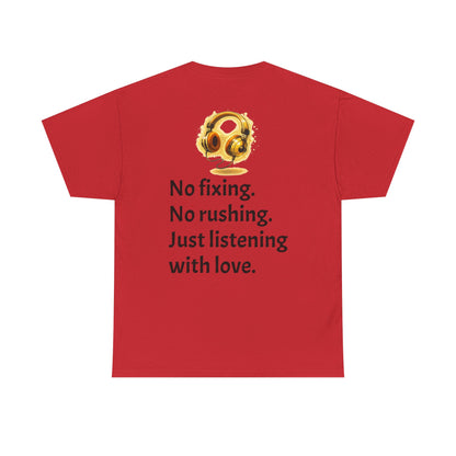 Listening With Love — Retro Headphone Glow Unisex Tee
