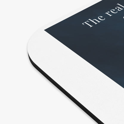 Inspirational Silhouette Mouse Pad — “The real strength is silent. It’s the quiet rise after the fall.”