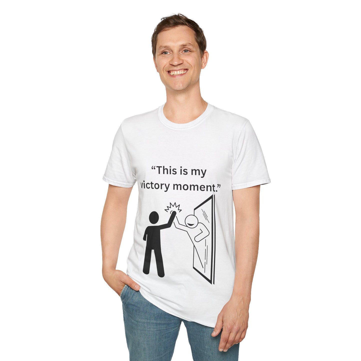 "This Is My Victory Moment" — Inspirational Unisex Tee (Black Print)