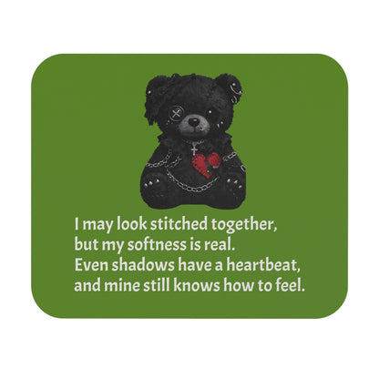 Stitched Softness — A Mouse Pad for Gentle Strength Green