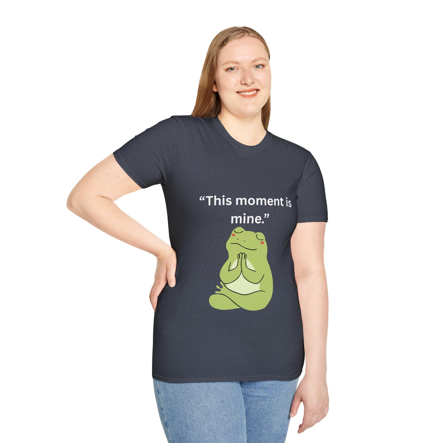 "This Moment Is Mine" — Unisex Softstyle Tee (White Print)