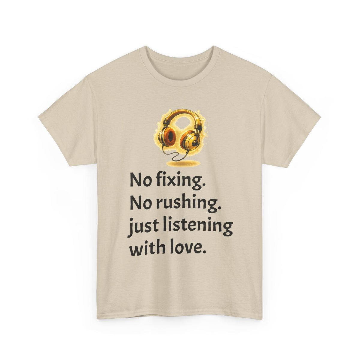 Listening With Love — Retro Headphone Glow Unisex Tee