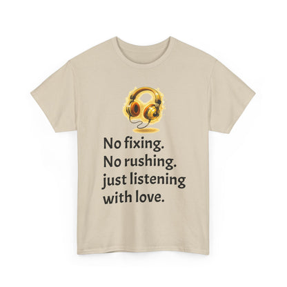 Listening With Love — Retro Headphone Glow Unisex Tee