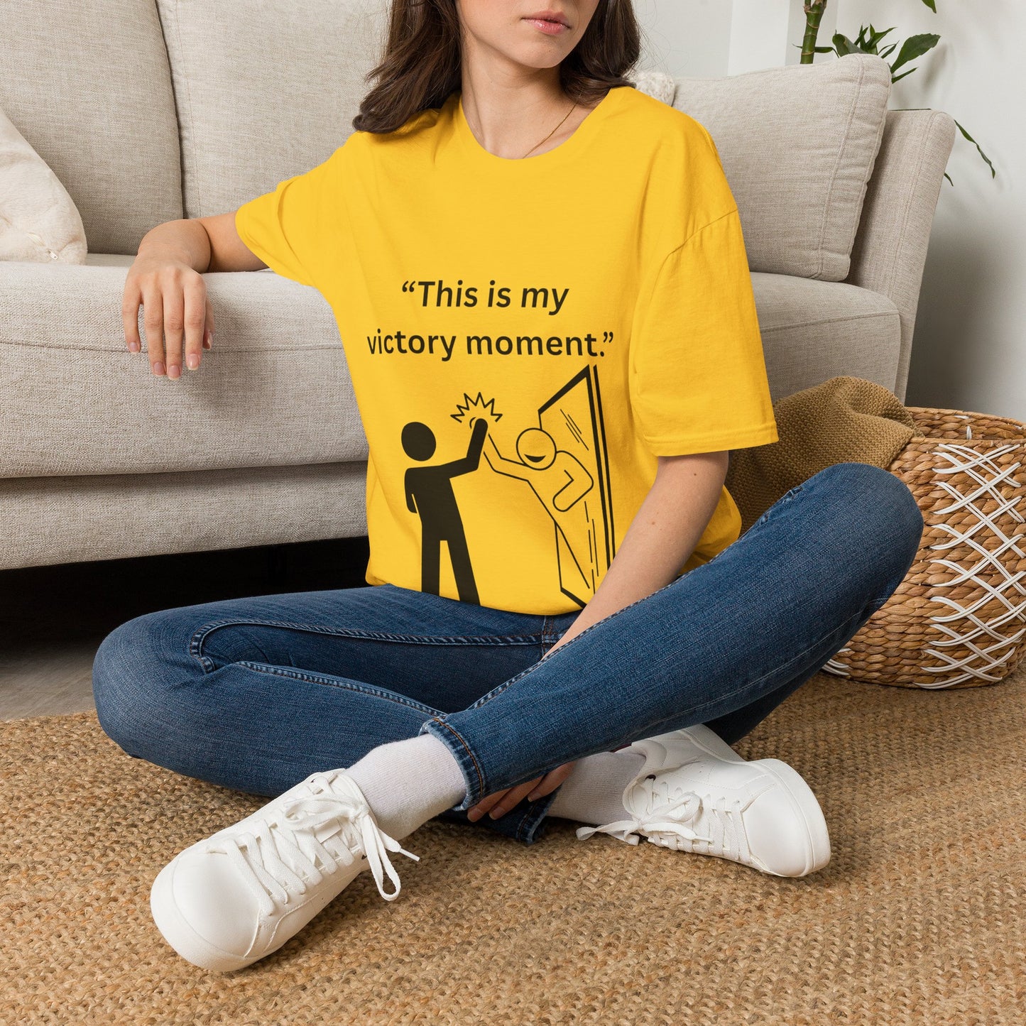 "This Is My Victory Moment" — Inspirational Unisex Tee (Black Print)