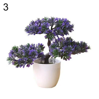 Artificial Pine Bonsai Tree in Small Pot for Home and Hotel Garden Decoration