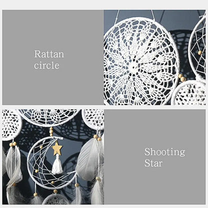 Dream Catchers Wall Hanging Dream Catchers Large Macrame Dream Catcher Wall Hanging White Boho Dream Catcher for Home Decoration