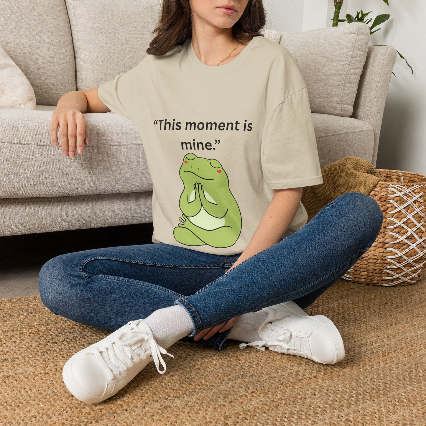 "This Moment Is Mine" — Unisex Softstyle Tee (Black Print)