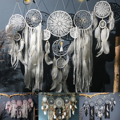 Dream Catchers Wall Hanging Dream Catchers Large Macrame Dream Catcher Wall Hanging White Boho Dream Catcher for Home Decoration