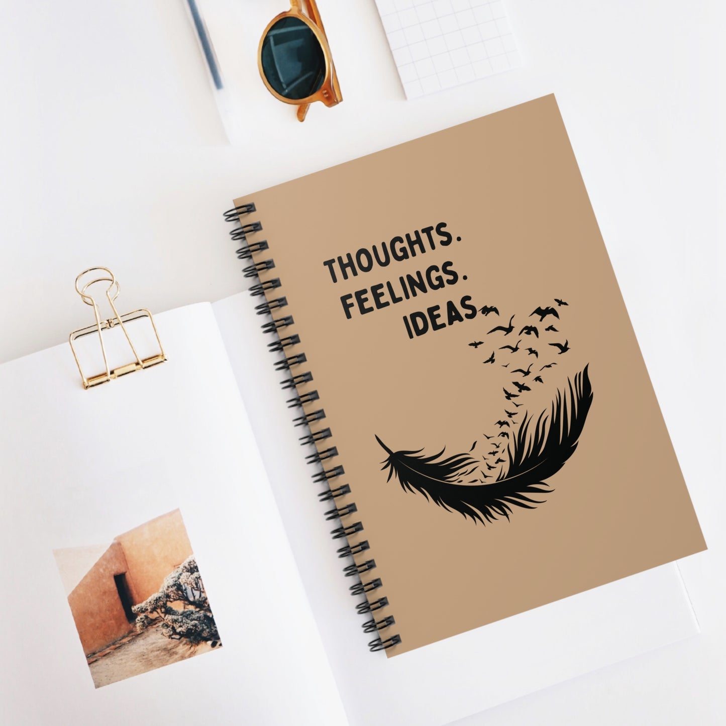 Thoughts • Feelings • Ideas — Spiral Notebook