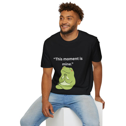 "This Moment Is Mine" — Unisex Softstyle Tee (White Print)