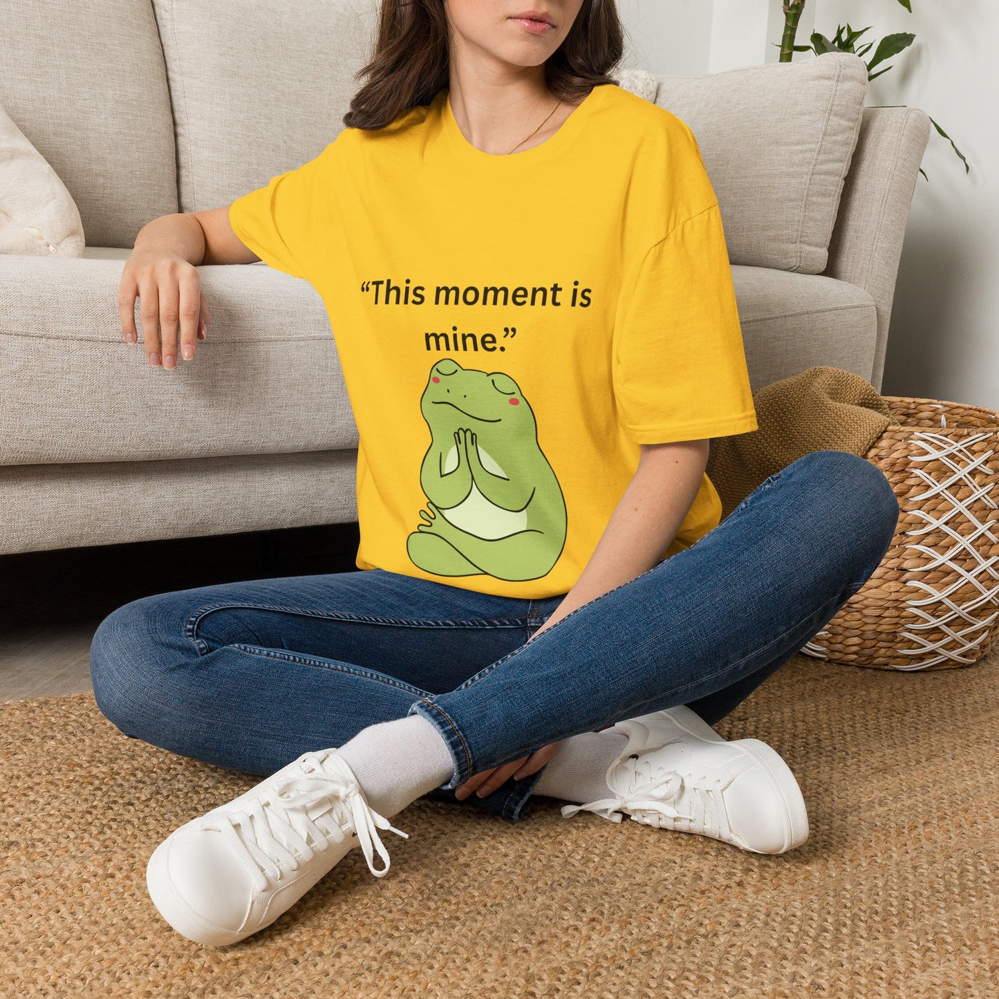 "This Moment Is Mine" — Unisex Softstyle Tee (Black Print)