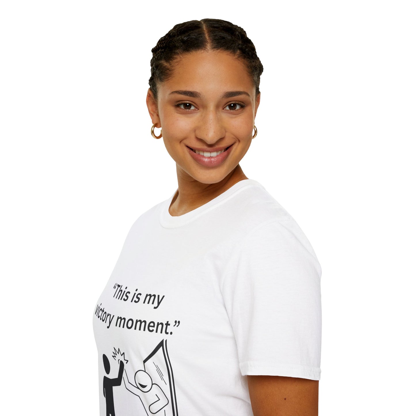 "This Is My Victory Moment" — Inspirational Unisex Tee (Black Print)
