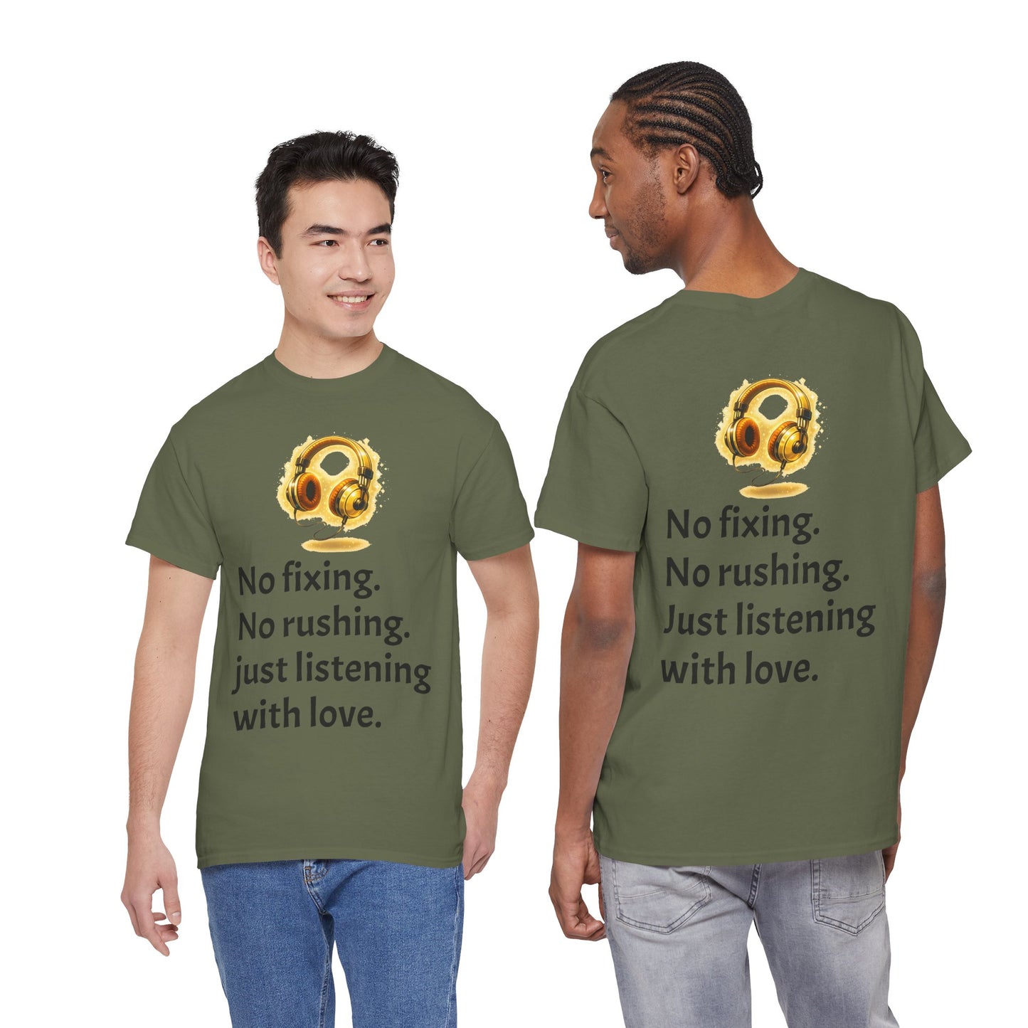 Listening With Love — Retro Headphone Glow Unisex Tee