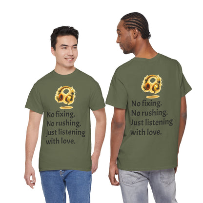Listening With Love — Retro Headphone Glow Unisex Tee