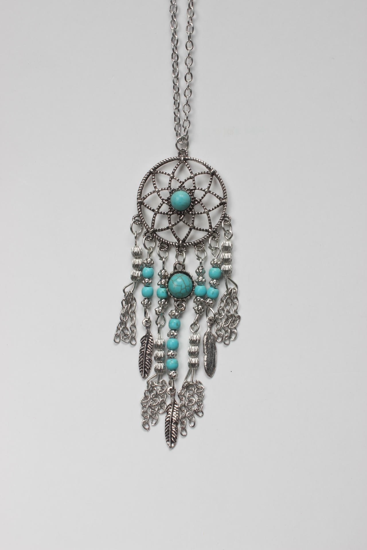 Trendy Style Dreamcatcher Pendant Mandala Lotus Necklace
