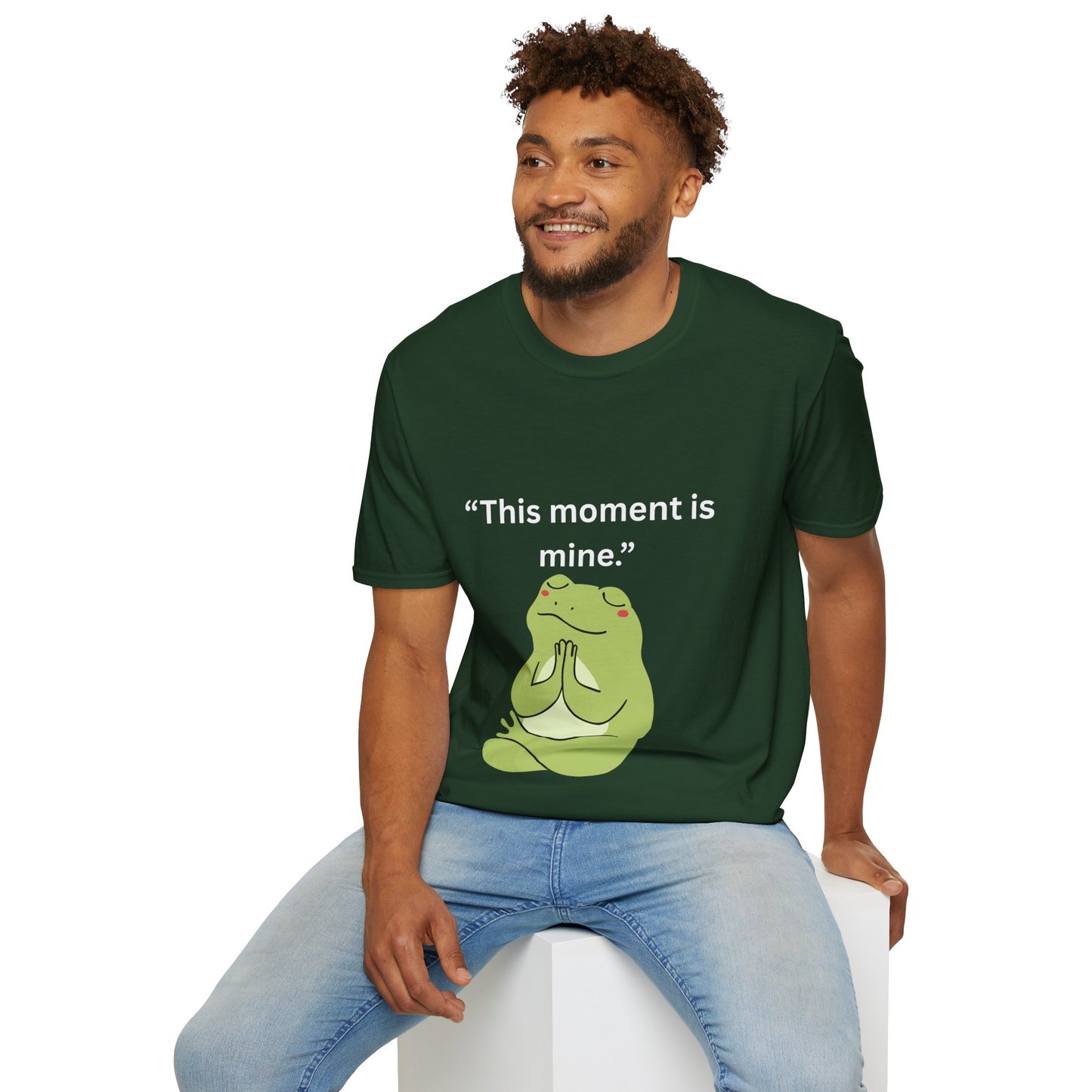 "This Moment Is Mine" — Unisex Softstyle Tee (White Print)