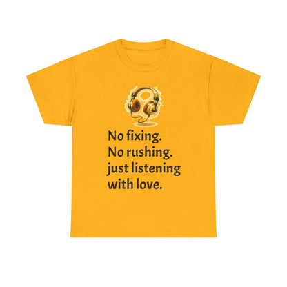 Listening With Love — Retro Headphone Glow Unisex Tee