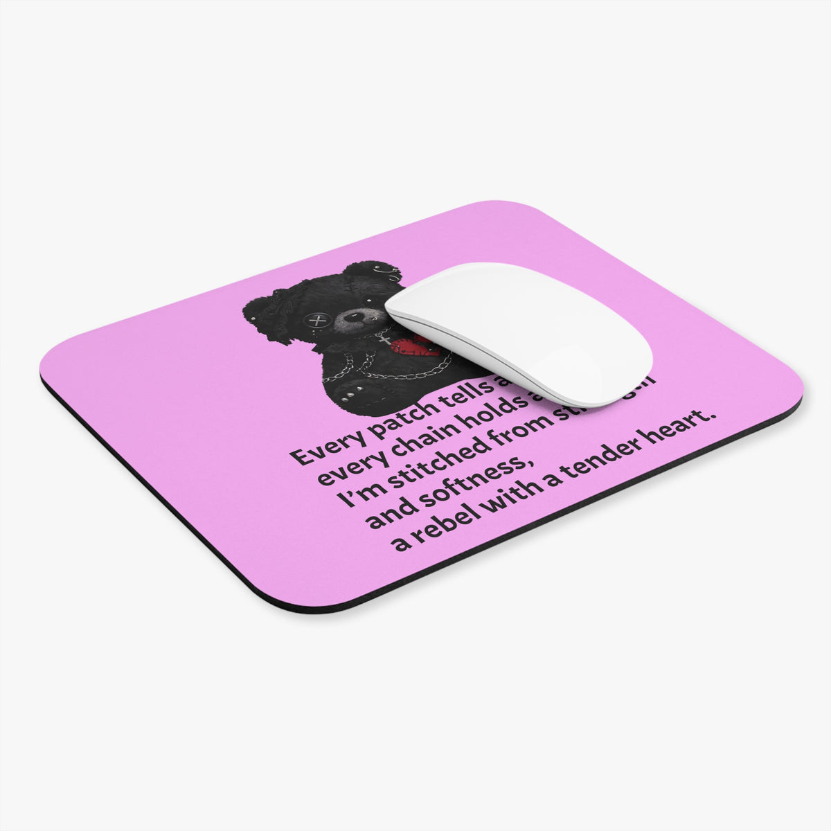 Built from Broken pieces— A Mouse Pad for Gentle Strength Light Pink