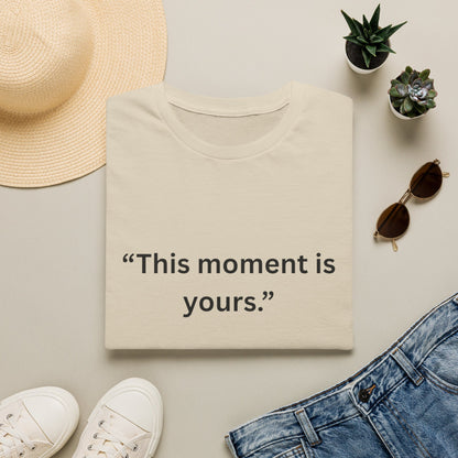 "This Moment Is Yours" — Peace & Heart Unisex Softstyle Tee (Black Print)