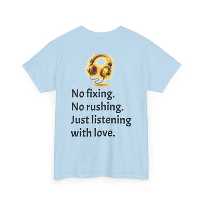 Listening With Love — Retro Headphone Glow Unisex Tee