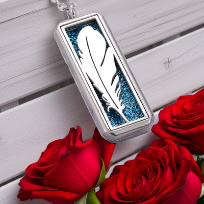 Square Aroma Locket Necklace – Magnetic Stainless Steel Essential Oil Diffuser Pendant