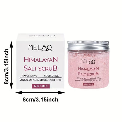 Himalayan Salt Scrub Face Foot & Body Exfoliator Infused with Collagen and Stem Cell Exfoliating Salt Body Scrub
