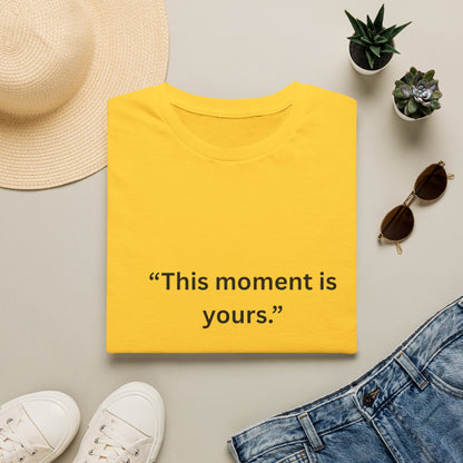 "This Moment Is Yours" — Heart Hands Unisex Softstyle Tee (Black Print)