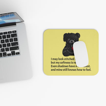 Stitched Softness — A Mouse Pad for Gentle Strength Light Yellow