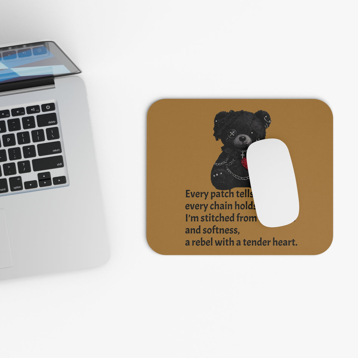 Built from Broken pieces— A Mouse Pad for Gentle Strength Brown