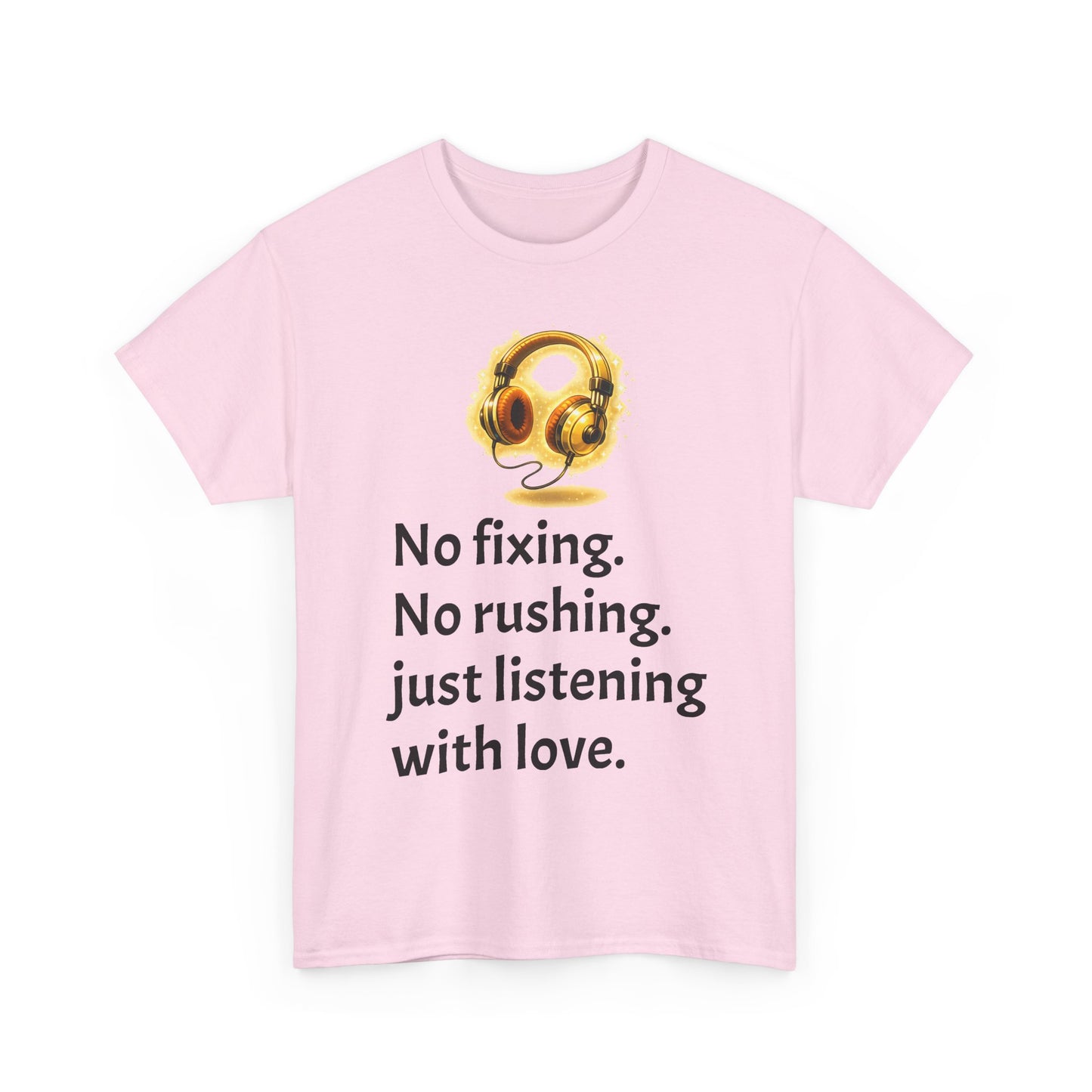 Listening With Love — Retro Headphone Glow Unisex Tee
