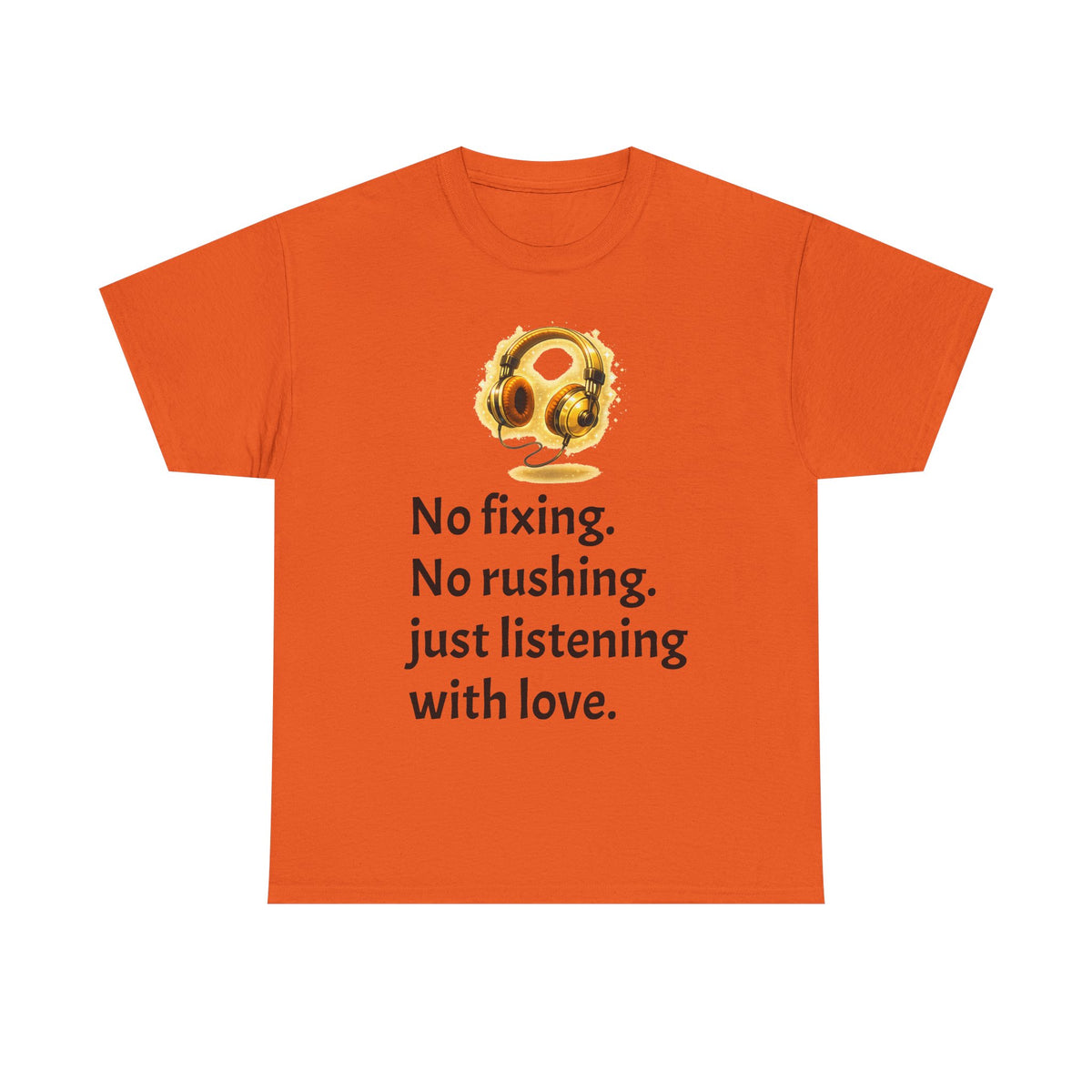 Listening With Love — Retro Headphone Glow Unisex Tee