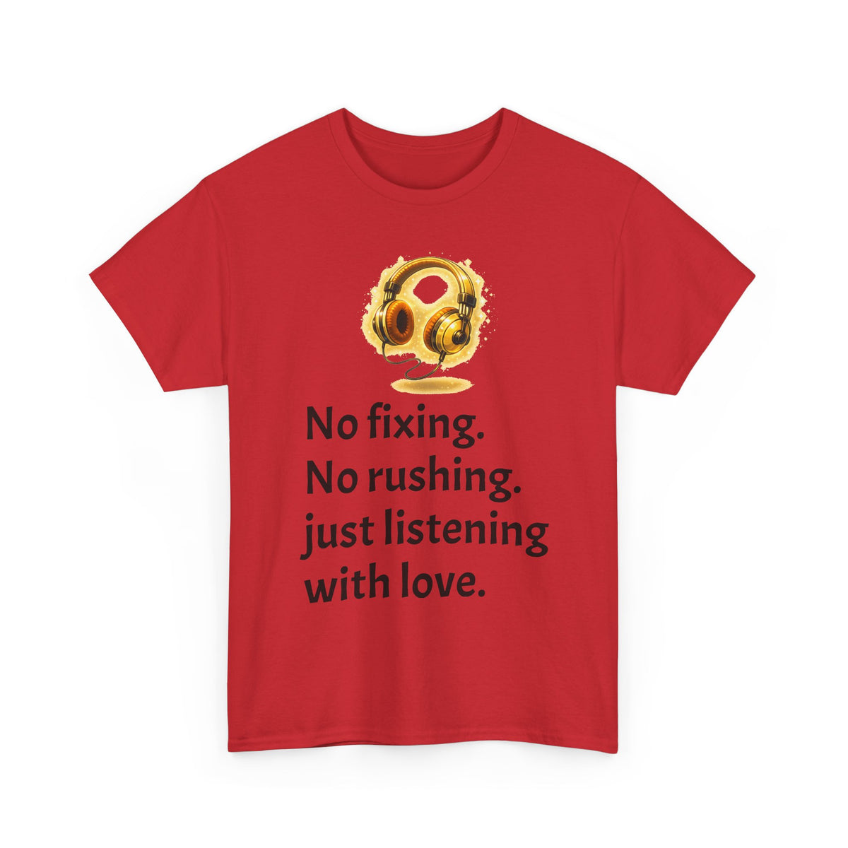 Listening With Love — Retro Headphone Glow Unisex Tee