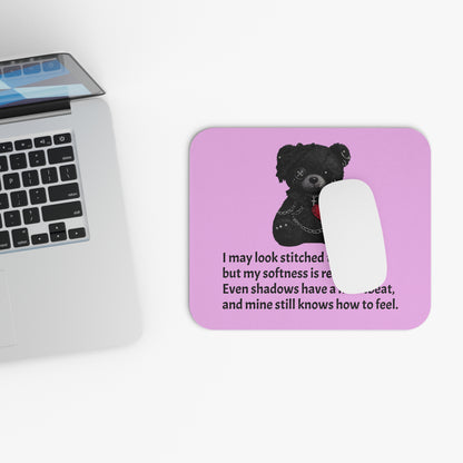 Stitched Softness — A Mouse Pad for Gentle Strength Light Pink