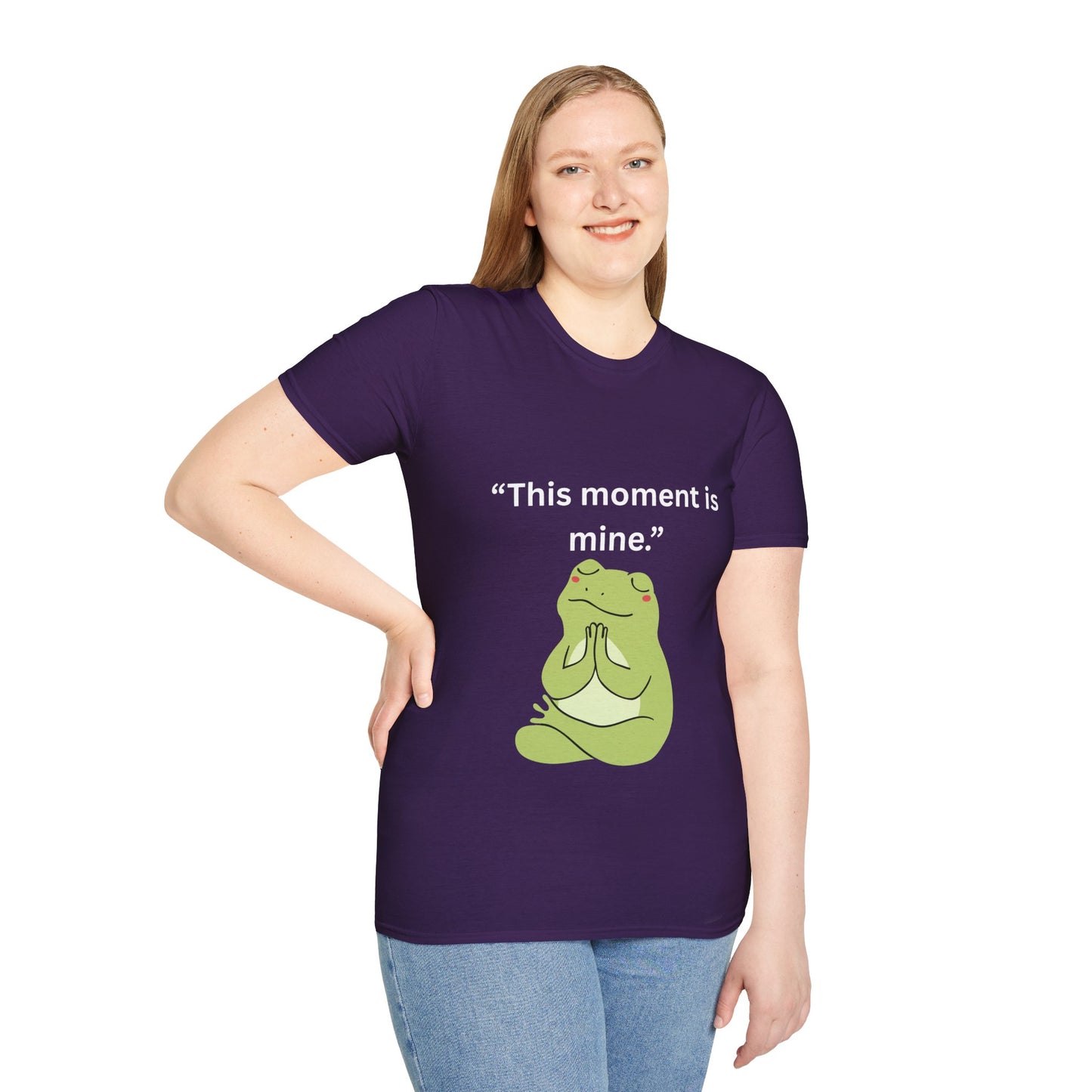 "This Moment Is Mine" — Unisex Softstyle Tee (White Print)