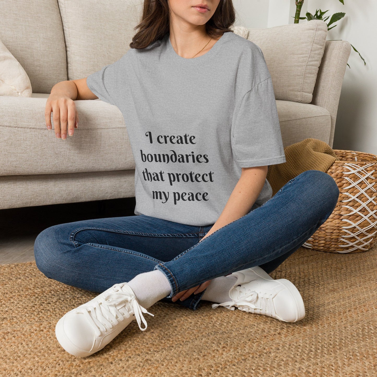 "I Create Boundaries That Protect My Peace" — Unisex Softstyle T‑Shirt
