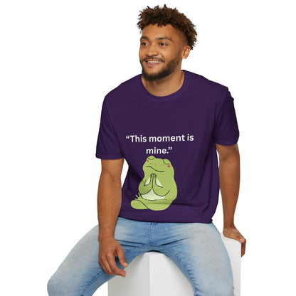 "This Moment Is Mine" — Unisex Softstyle Tee (White Print)