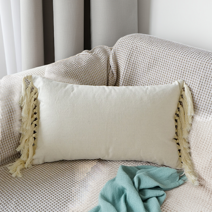 Boho Tufted Tassel Pillowcase Cushion Cover – Ethnic Canvas Decorative Throw Pillow