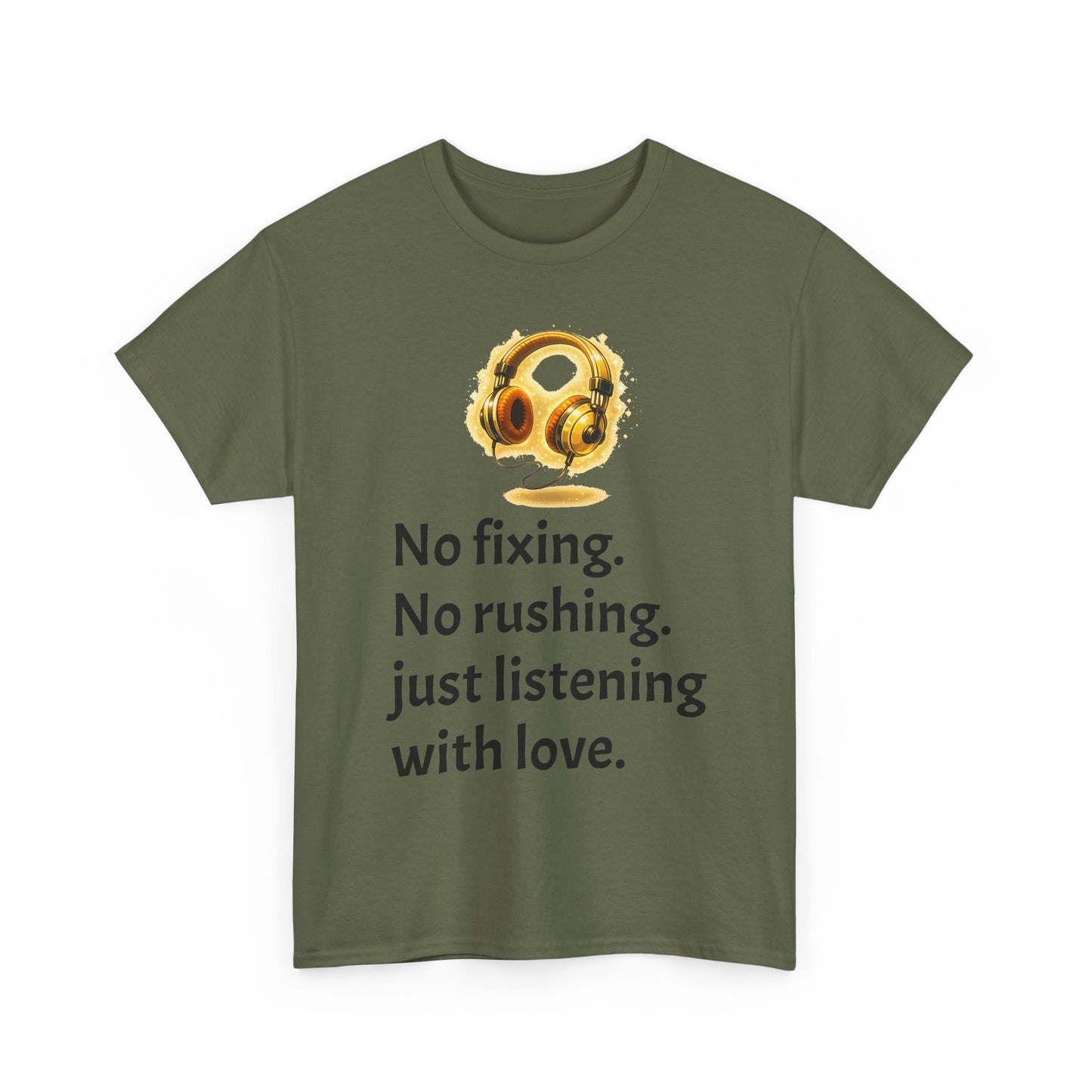 Listening With Love — Retro Headphone Glow Unisex Tee